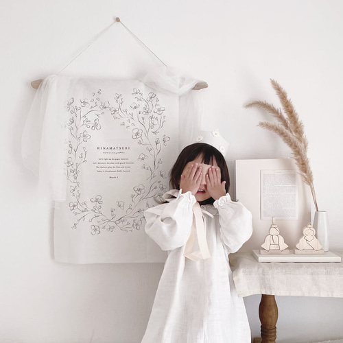 早割】Hinamatsuri tapestry / sakura | タペストリー | ひなまつり