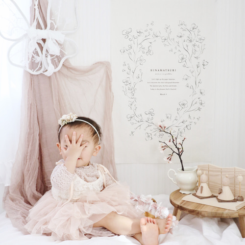 早割】Hinamatsuri tapestry / sakura | タペストリー | ひなまつり