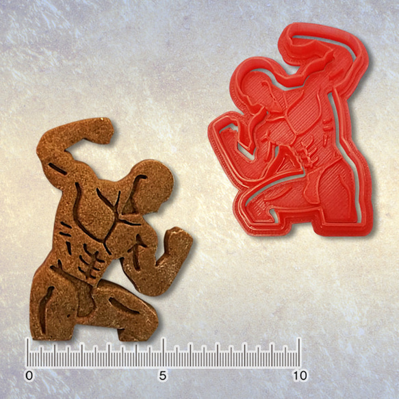 【マッスル兄貴】クッキー型 / クッキーカッター 　 2枚目の画像