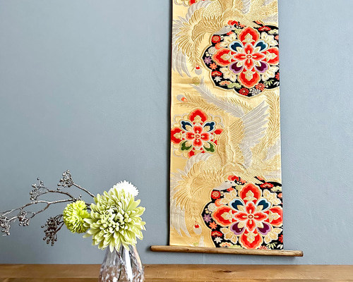 DIY KIMONO】How to make a tapestry with a kimono obi