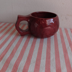 　パープルハートの一木彫りコーヒーカップ. 8枚目の画像