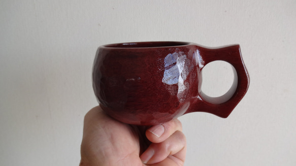 　パープルハートの一木彫りコーヒーカップ. 15枚目の画像
