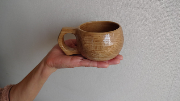 栗の木の一木彫りコーヒーカップ 14枚目の画像