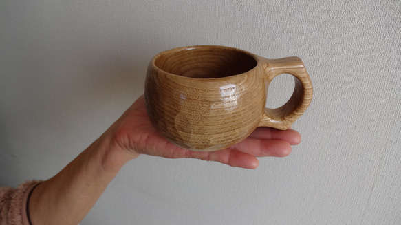 栗木雕刻咖啡杯 第2張的照片