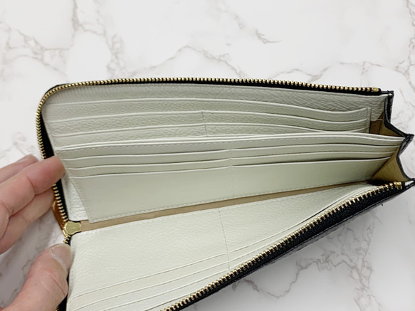 日本製　上質　オーストリッチ　ショルダー　バック　財布　ミドルウォレット　ベルト　Lサイズ　エキゾチックレザー 12枚目の画像