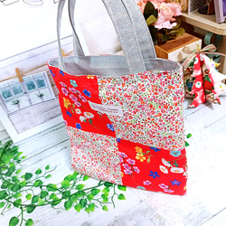 【Happybag】Liberty リバティ ♡おしゃれ♡ お出掛けトートバッグ＆布小物 *5点セット* 6枚目の画像