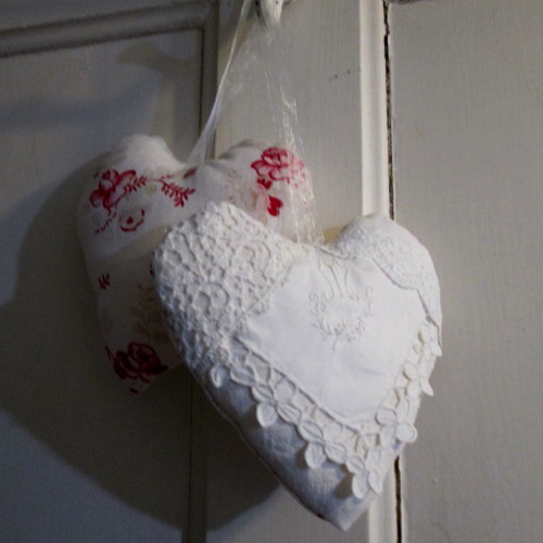 Les charme de porte アンティーク手刺繍レースとファブリックの