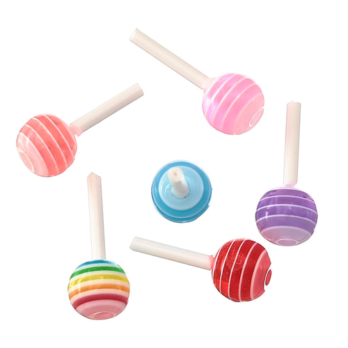 ネイルパーツ 飴 6mm カラフル 100個 キャンディー お菓子 レジン