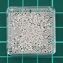 ネイルパーツ ブリオン シルバー 銅製 1ｍｍ 50g 球体 デコ レジン 封入 ハンドメイド パーツ BD3579 5枚目の画像