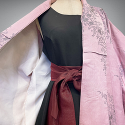 優雅な刺繍 上質 着物ガウン レトロ 着物リメイク 和装コート 和柄 ロング 和モード 男女兼用 N51214 11枚目の画像