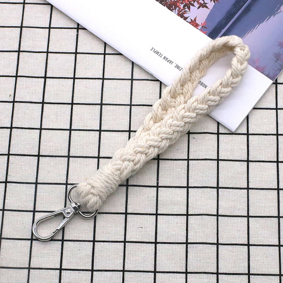 選べるカラー ショルダーストラップ 編みスマホショルダースマホショルダー 22cm 9枚目の画像
