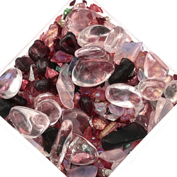 ネイルパーツ クラッシュ ガラス 赤 2ー9ｍｍ 50g 混形 デコ 封入 レジン ハンドメイド パーツ BD3596 1枚目の画像