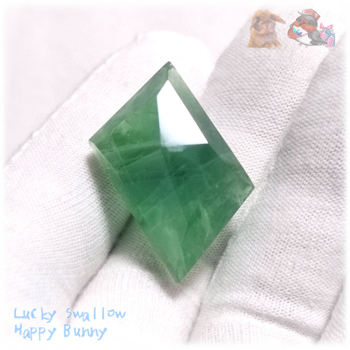 大きな グリーンフローライト ダイソー産 加工品 No.6114 天然石