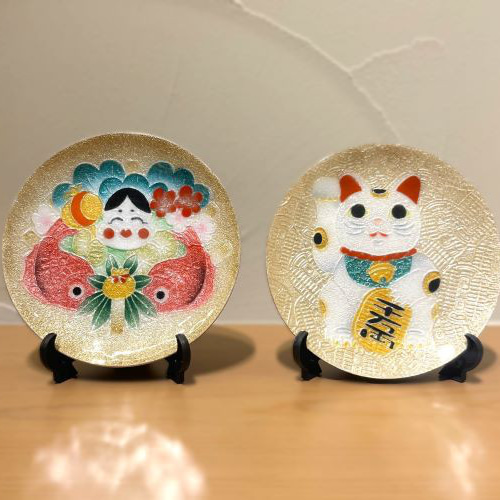 送料込み⭐︎有線七宝作家【陶板画 フリージアの花】七宝焼 安藤 七宝 送料込み⭐︎有線七宝作家【陶板画 フリージアの花】七宝焼 安藤
