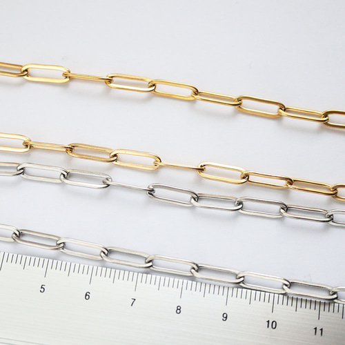 つけっぱなしOK！316L サージカルステンレス スクエアチェーン