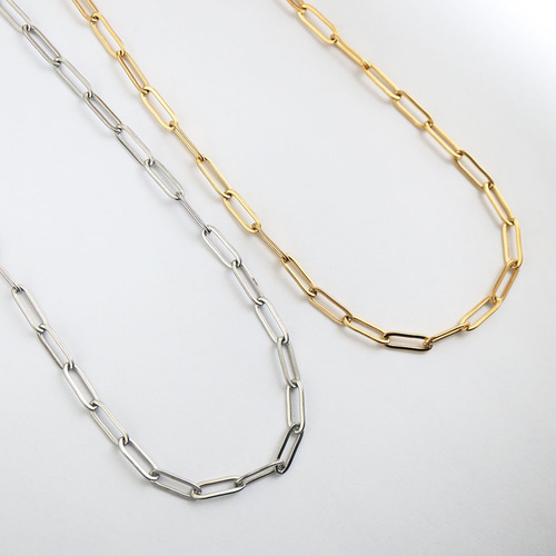 つけっぱなしOK！316L サージカルステンレス スクエアチェーン