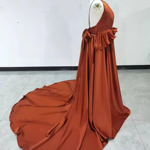 テラコッタ色 花嫁 パーティードレス 結婚式 キャミソール 背中見せ  