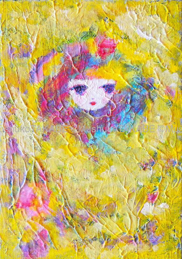 [my flower garden] #アート #絵 #原画 #エネルギーチャージ　#ミモザ 1枚目の画像