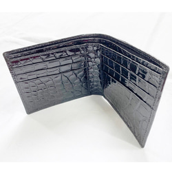 日本製　クロコダイル　ミドルウォレット　カードケース　財布　札入れ　名刺入れ　エキゾチックレザー 9枚目の画像