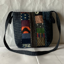 ゆっこ　予約済み　ハンドメイド　古布絣　斜め掛け変わりバック　一点物 50578077b59f05fb5146d591817c97