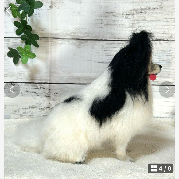 ☆羊毛フェルト☆【オーダーメイド】☆ハンドメイド☆リアル☆パピヨン☆うちの子☆メモリアル☆犬☆ぬいぐるみ☆虹の橋 