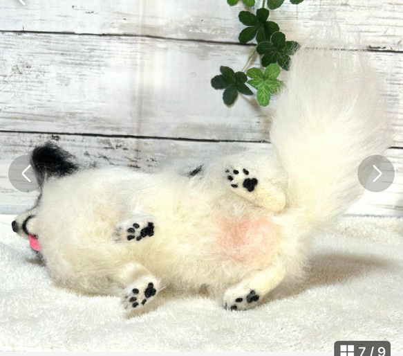 ☆羊毛フェルト☆【オーダーメイド】☆ハンドメイド☆リアル☆パピヨン☆うちの子☆メモリアル☆犬☆ぬいぐるみ☆虹の橋 