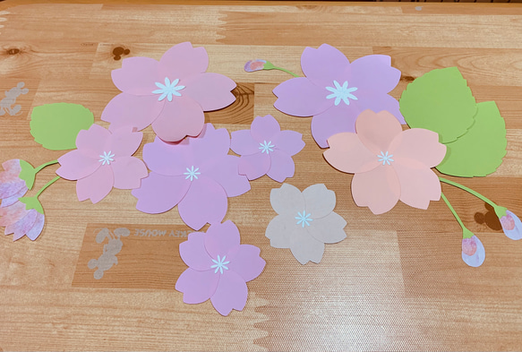 壁面飾り＊季節の花シリーズ【春のお花セット】 3枚目の画像