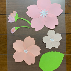 壁面飾り＊季節の花シリーズ【春のお花セット】 4枚目の画像