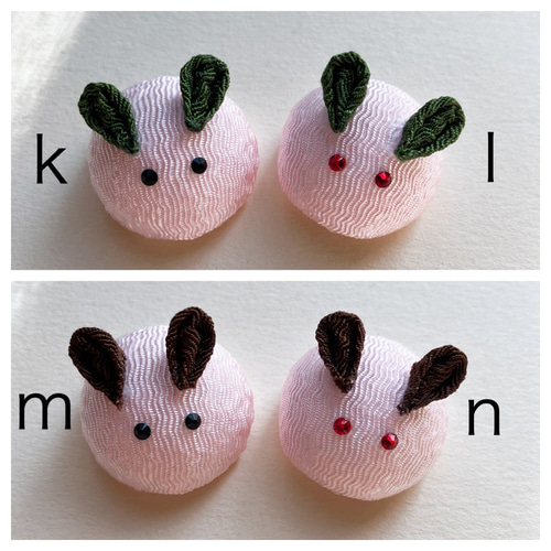 ❌X2 在庫なし【オーダー♡和うさぎ】ヘアクリップ　つまみ細工　浴衣　和装 16d114614ef7b4e64e6337c10e5817