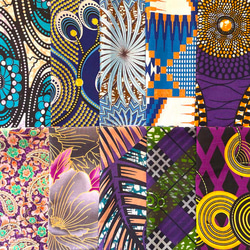 ハギレセット＊10枚組  生地  アフリカ布 アフリカン 小物作り ハンドメイド 手作り 手芸用品 布 カットクロス 6枚目の画像
