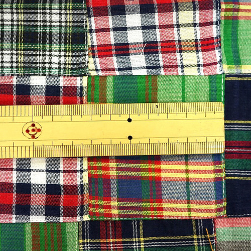 パッチワーク生地】インド綿【NS-10557】チェック 105cm×50cm