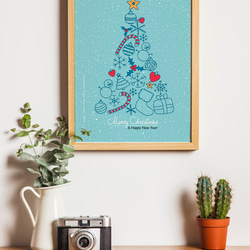 手繪聖誕樹耶誕卡【CM17101】洛可可草莓 WELKIN明信片聖誕卡片 第2張的照片