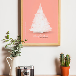粉色馬卡龍聖誕樹【CM17104】洛可可草莓 WELKIN明信片聖誕卡片 第3張的照片