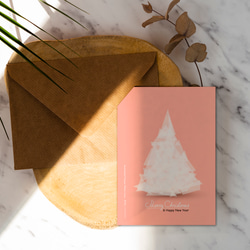 粉色馬卡龍聖誕樹【CM17104】洛可可草莓 WELKIN明信片聖誕卡片 第2張的照片