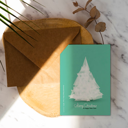 綠色馬卡龍聖誕樹【CM17105】洛可可草莓 WELKIN明信片聖誕卡片 第3張的照片