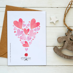 情人節幸福手工明信片-love【CM17129】洛可可草莓手創 含信封 第3張的照片