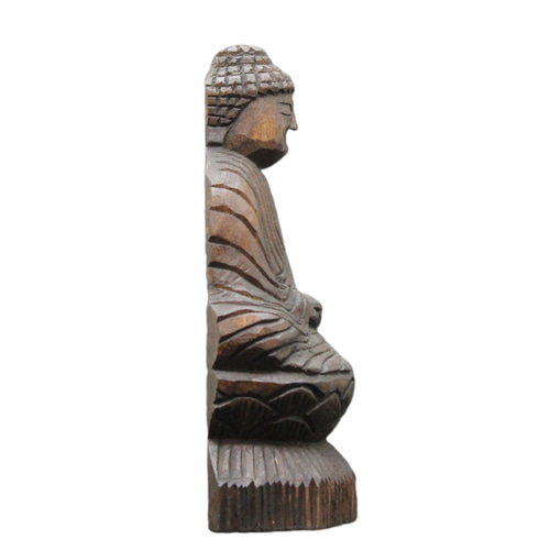 阿弥陀如来坐像(15cm an6730)仏像 円空仏 摸刻 木彫 ac65ce7bed24f09400144852b02217