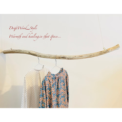 流木インテリア 緩やかな曲線を描く大型流木のハンガーラック 北欧 衣装掛け ハンギング 吊り下げ ハンガーポール N5 6枚目の画像