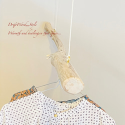 流木インテリア 緩やかな曲線を描く大型流木のハンガーラック 北欧 衣装掛け ハンギング 吊り下げ ハンガーポール N5 4枚目の画像