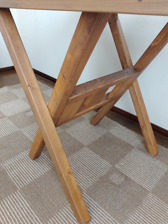 【tibi.様専用】高さ85cm 木製テーブル【折りたたみ収納可】　継ぎ足しテーブル 4枚目の画像