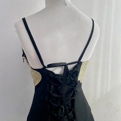 黒留袖　ブラック　着物リメイクシルクロングラップスカート 8枚目の画像
