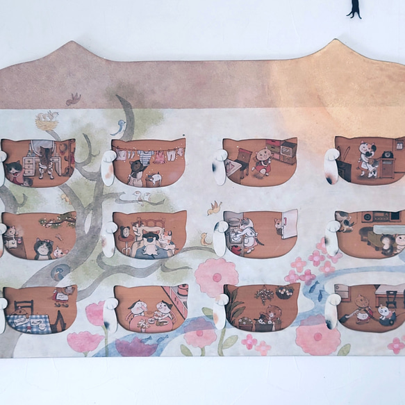 ポストカード「朝の猫アパート」12枚 7枚目の画像