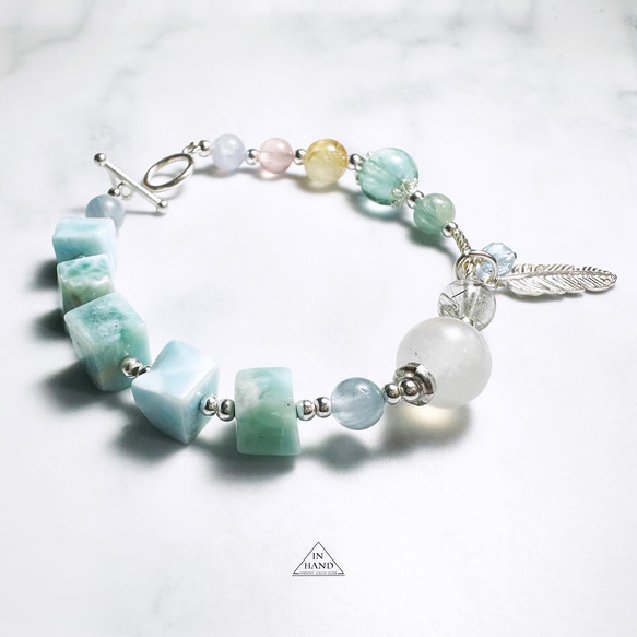 ラリマー デザイン ブレスレット ⑤ 青い海岸線・オリジナルラリマー・デザインブレスレット