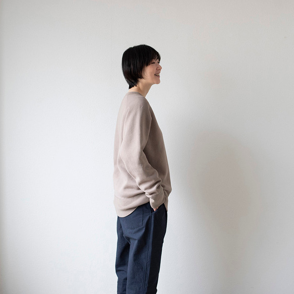 [新品] yohaku 拉絨襯裡運動衫淺灰色 | 男女皆宜 3 尺寸 第12張的照片