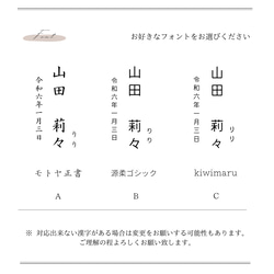 命名札 ★ 内祝いカード ( A ~ D ) 4枚目の画像