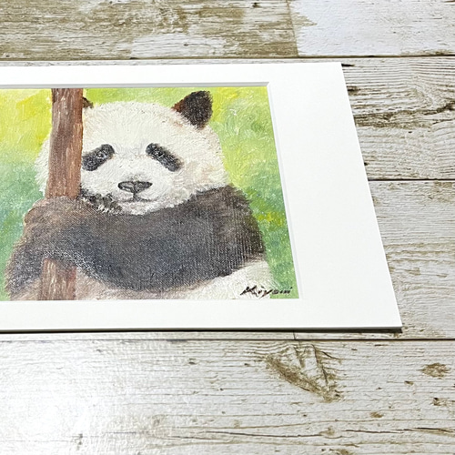 パンダ【油絵】SALE 絵画 Atelier kiyomi 通販 17051474｜Creema
