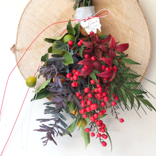 ミモザ一杯の春待ちスワッグブーケ豪華‼️