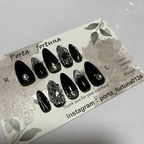 ビジューネイル見本/オーダー/オーダーメイド/ネイルチップ/ジェル  