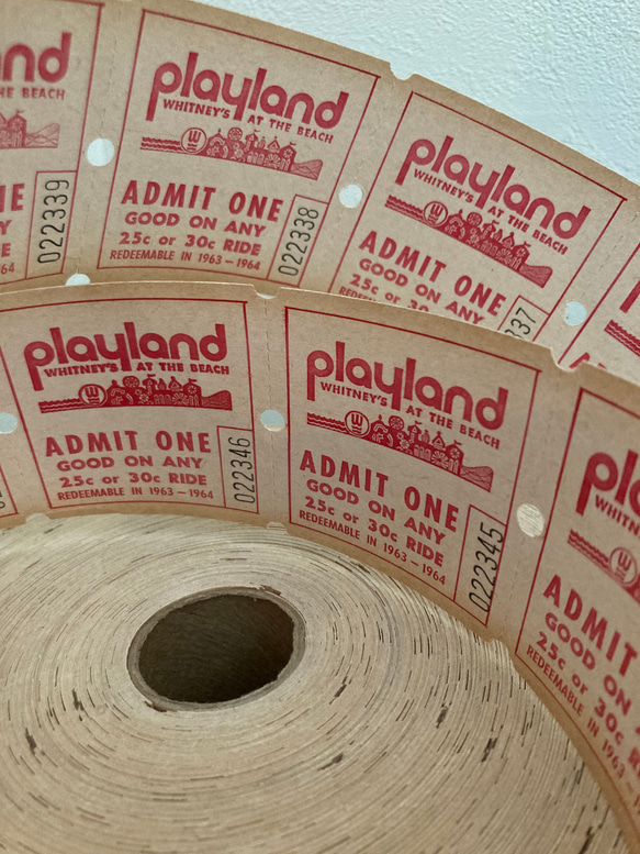 ヴィンテージ パークチケット 15枚 Playland / ジャンクジャーナル 4枚目の画像