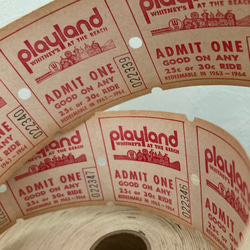 ヴィンテージ パークチケット 15枚 Playland / ジャンクジャーナル 1枚目の画像